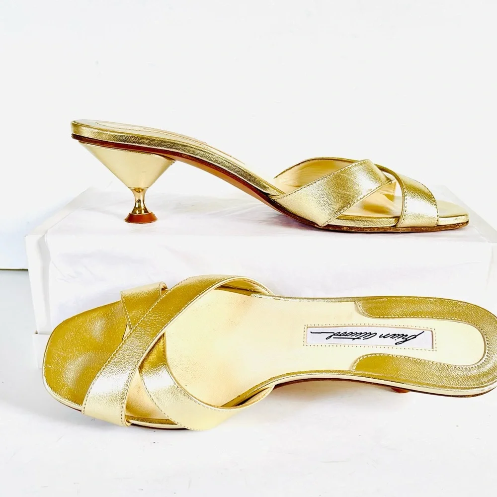 Brian Atwood champagne gold